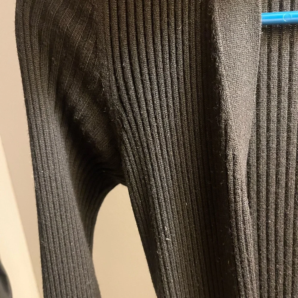 White House Black Market Black Ribbed Blazer - Picture 3 of 4